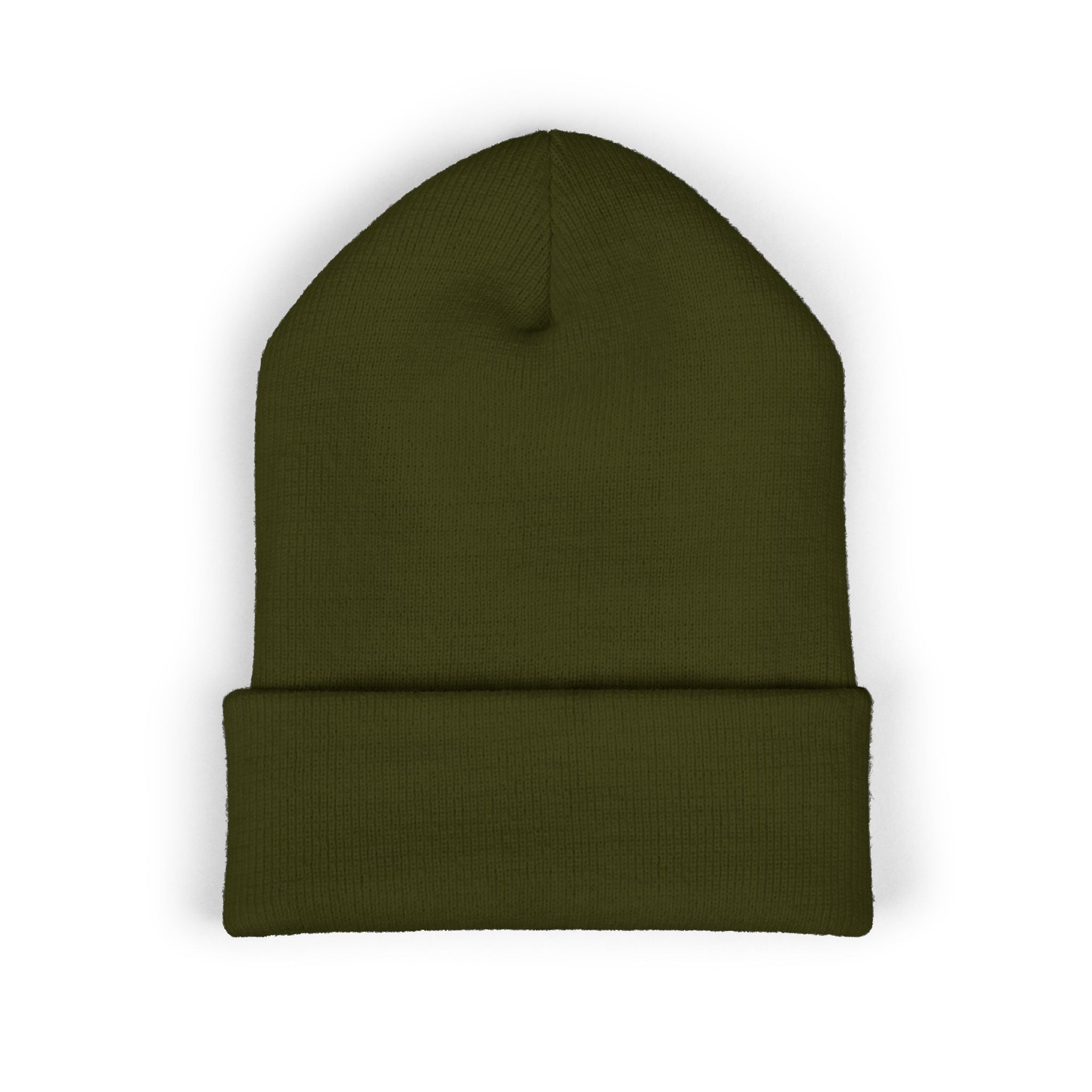 Embroidered Parrot Cuffed Beanie — Colorful Tropical Bird Knit Hat