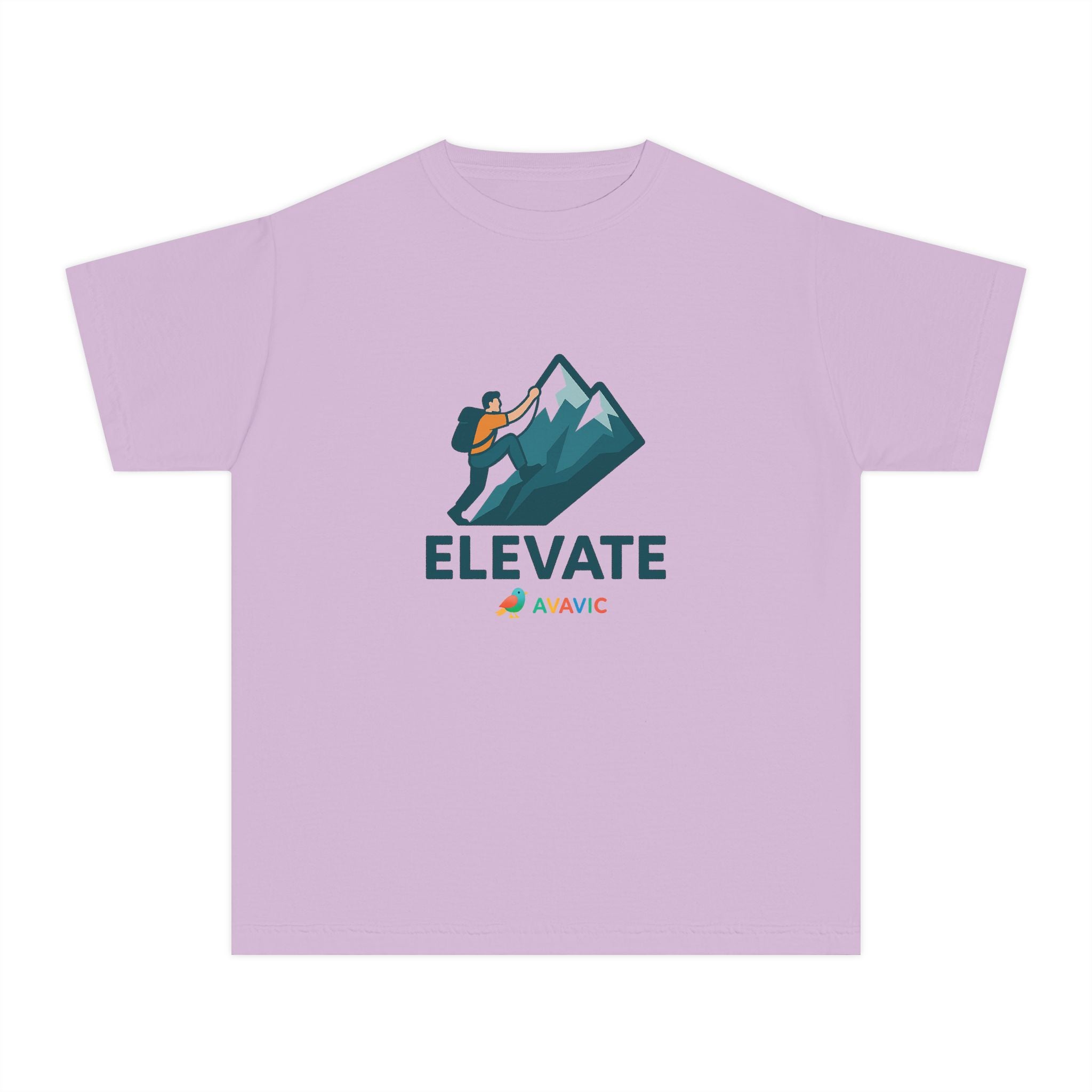Elevate Kids T‑Shirt – Youth Mountain Climber Graphic Tee