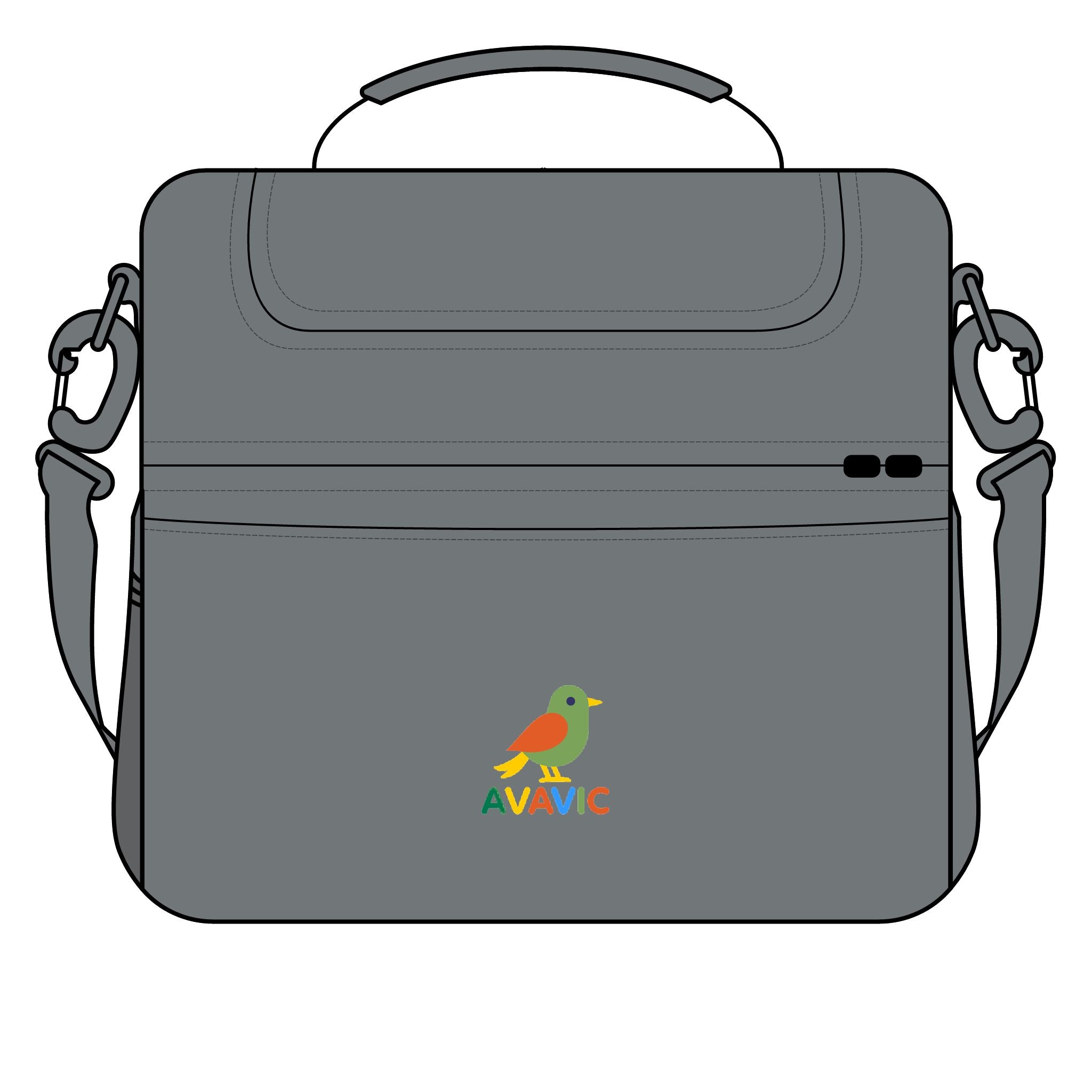 Insulated Cooler Bag with Colorful Bird Logo — Portable Lunch & Picnic Cooler