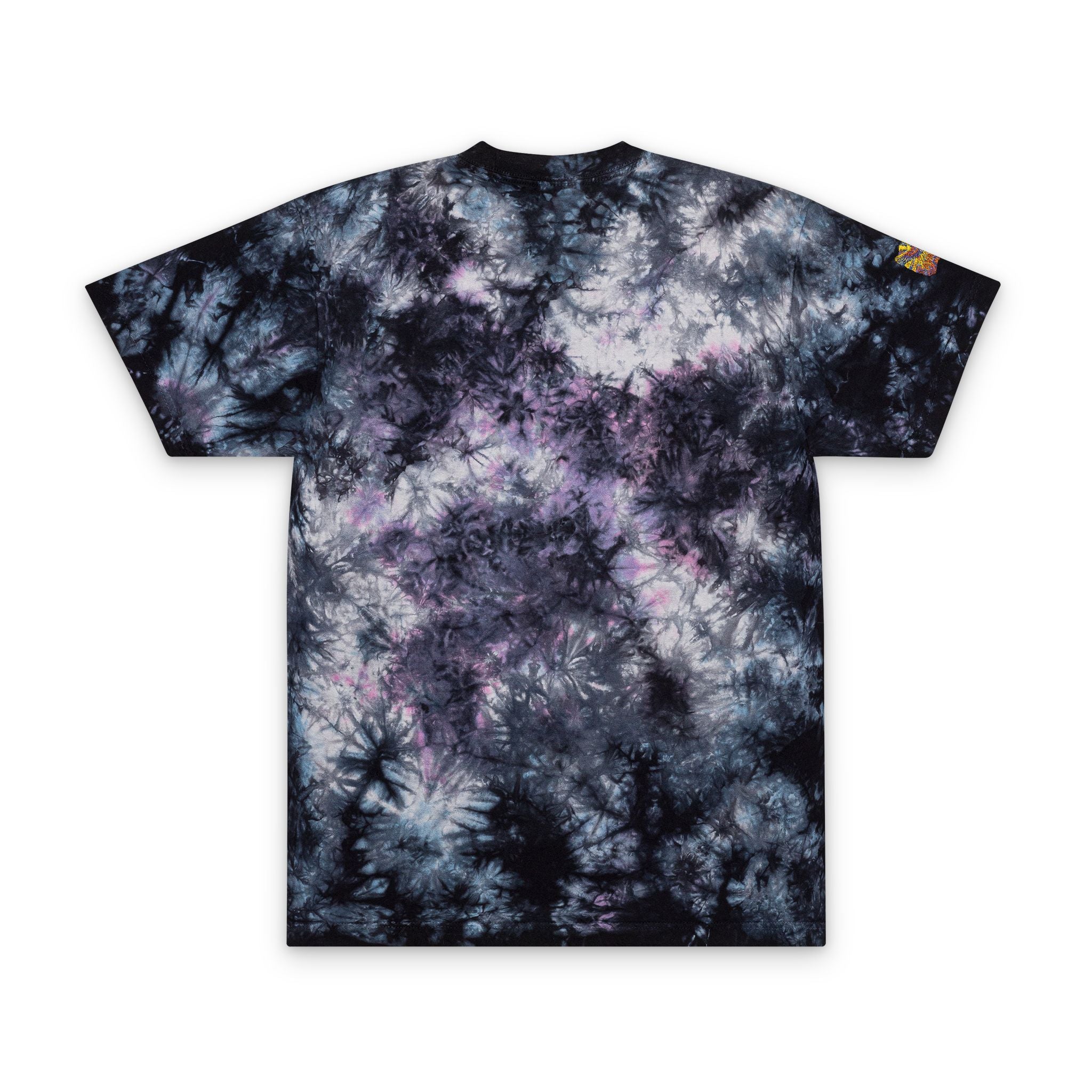 Tie-Dye Spiral Oversized Tee with Embroidered Pocket