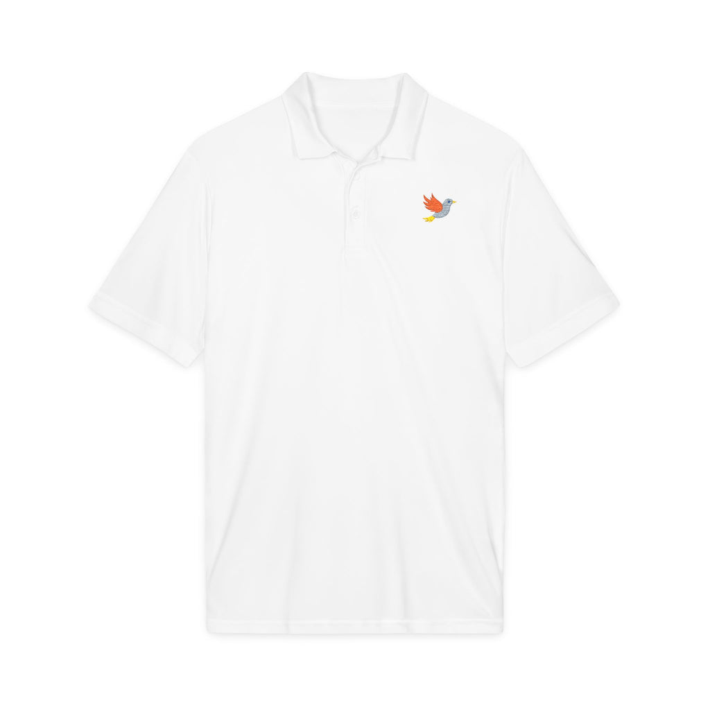Embroidered Flying Robin Polo Shirt — Lightweight Performance Golf & Work Shirt