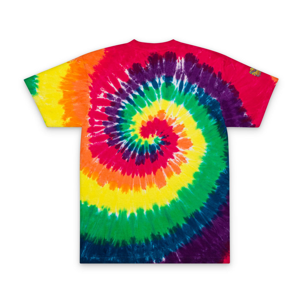 Tie-Dye Spiral Oversized Tee with Embroidered Pocket