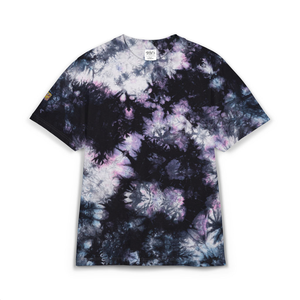 Tie-Dye Spiral Oversized Tee with Embroidered Pocket