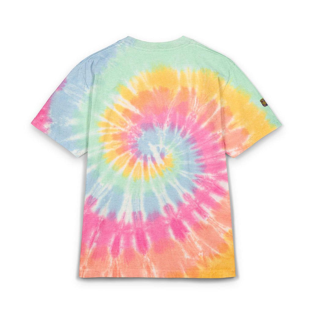 Tie-Dye Spiral Oversized Tee with Embroidered Pocket