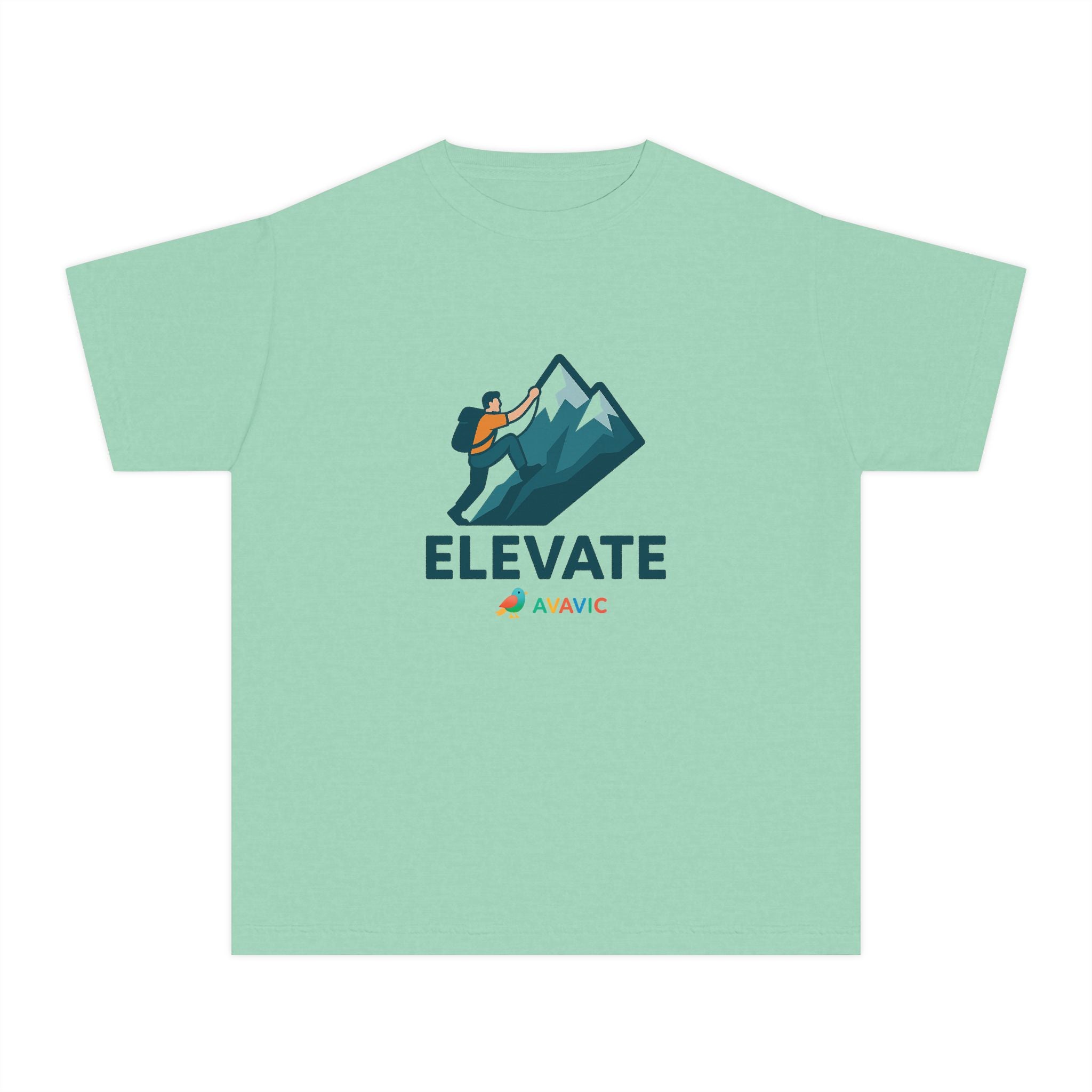 Elevate Kids T‑Shirt – Youth Mountain Climber Graphic Tee