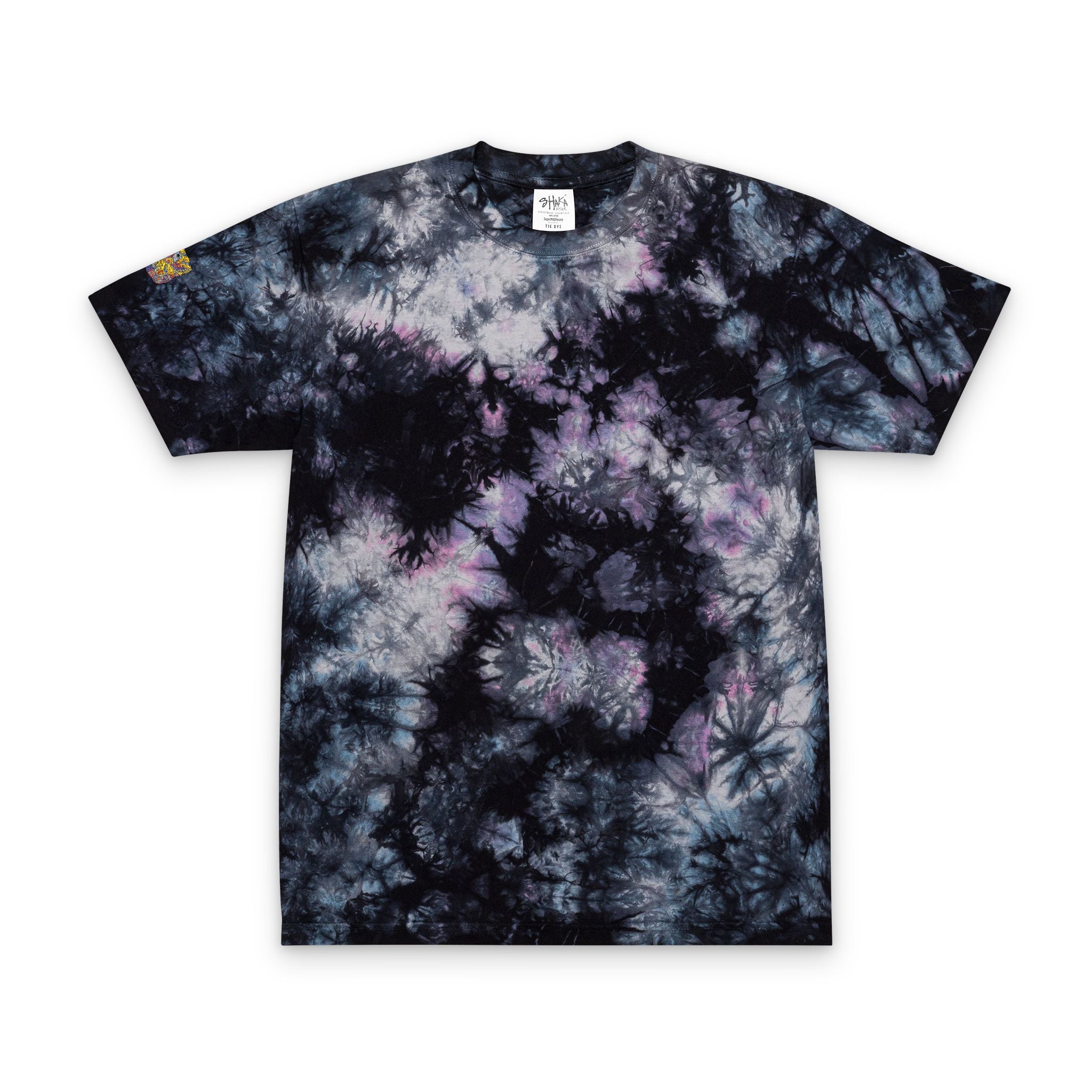 Tie-Dye Spiral Oversized Tee with Embroidered Pocket
