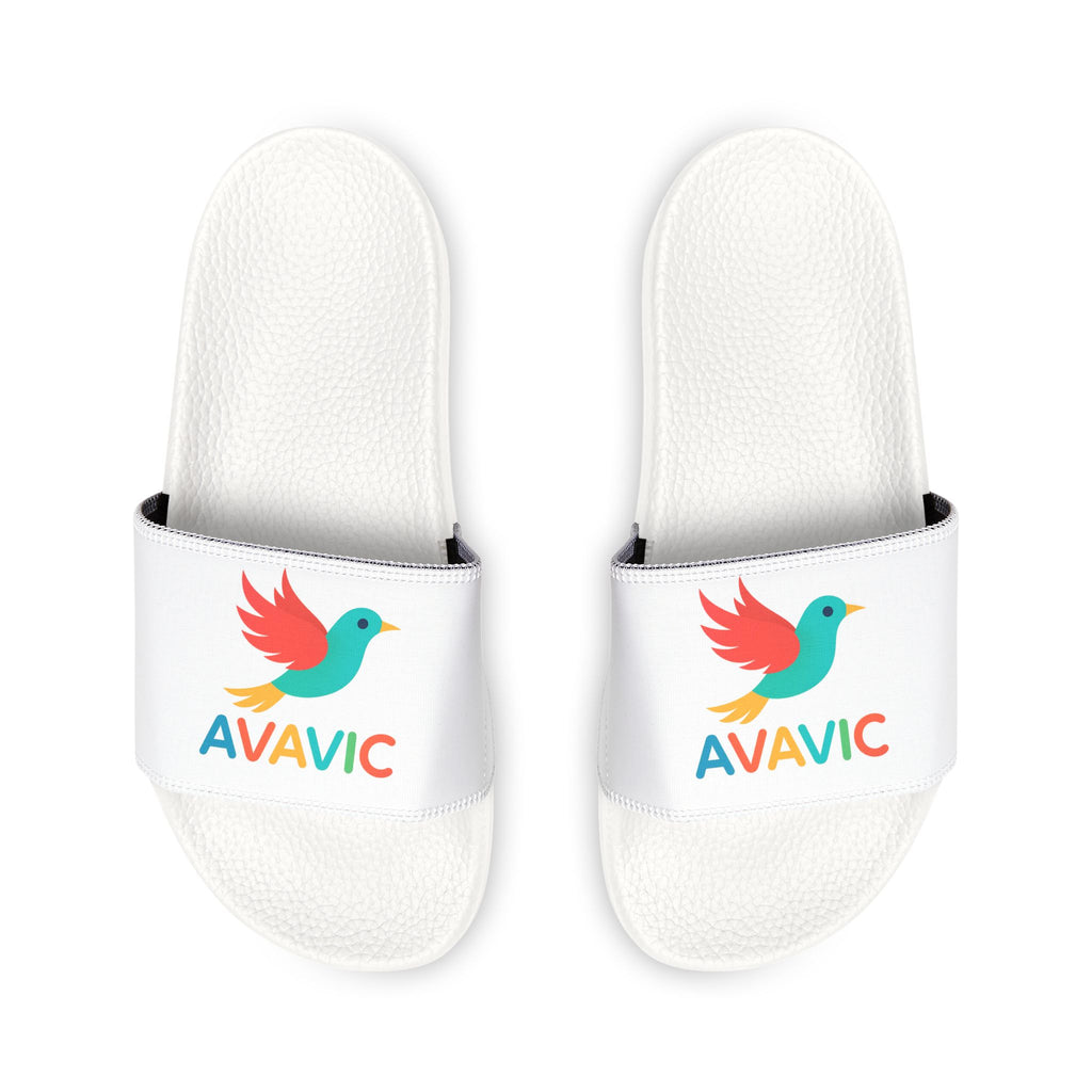 Youth Logo Slide Sandals — Colorful Bird Adjustable-Strap Slides
