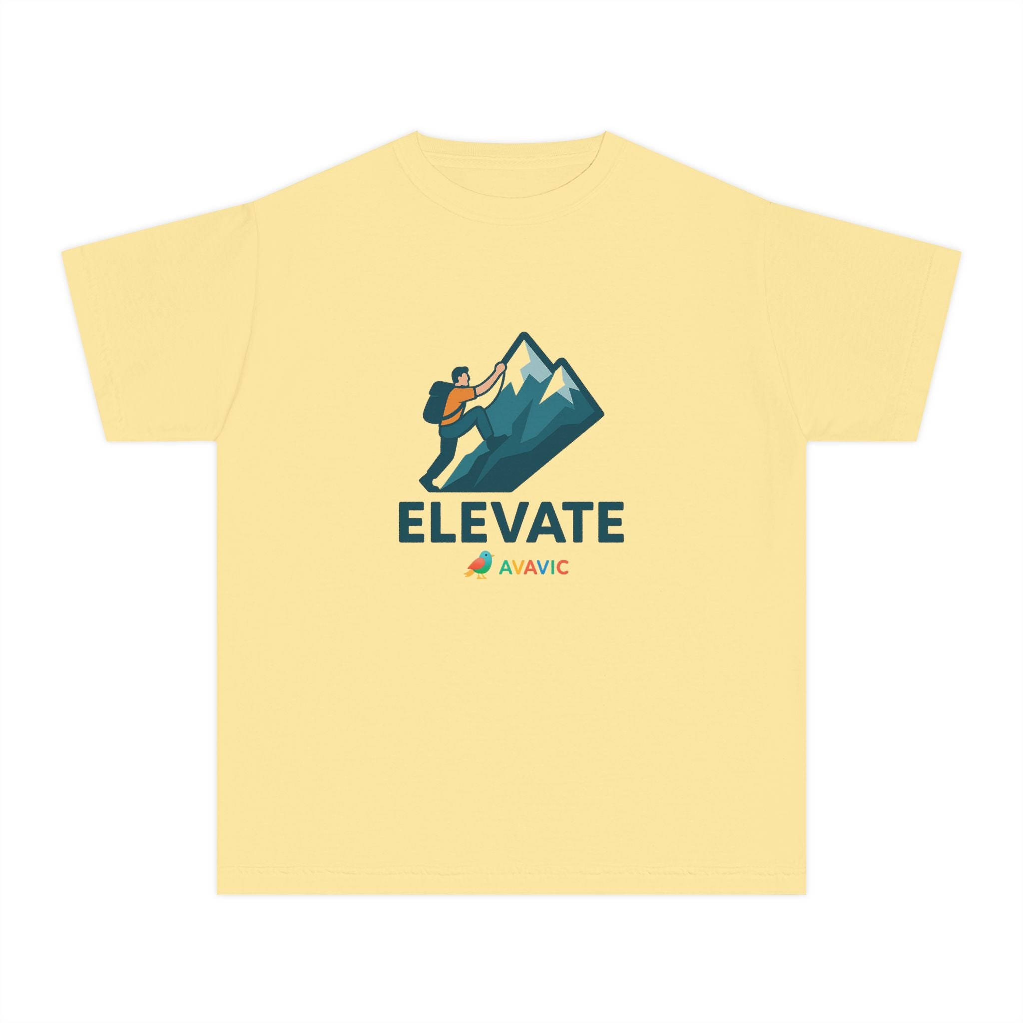 Elevate Kids T‑Shirt – Youth Mountain Climber Graphic Tee