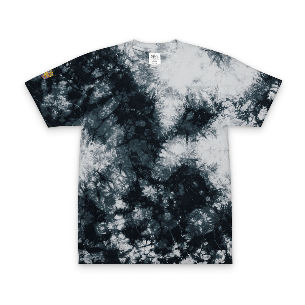 Tie-Dye Spiral Oversized Tee with Embroidered Pocket