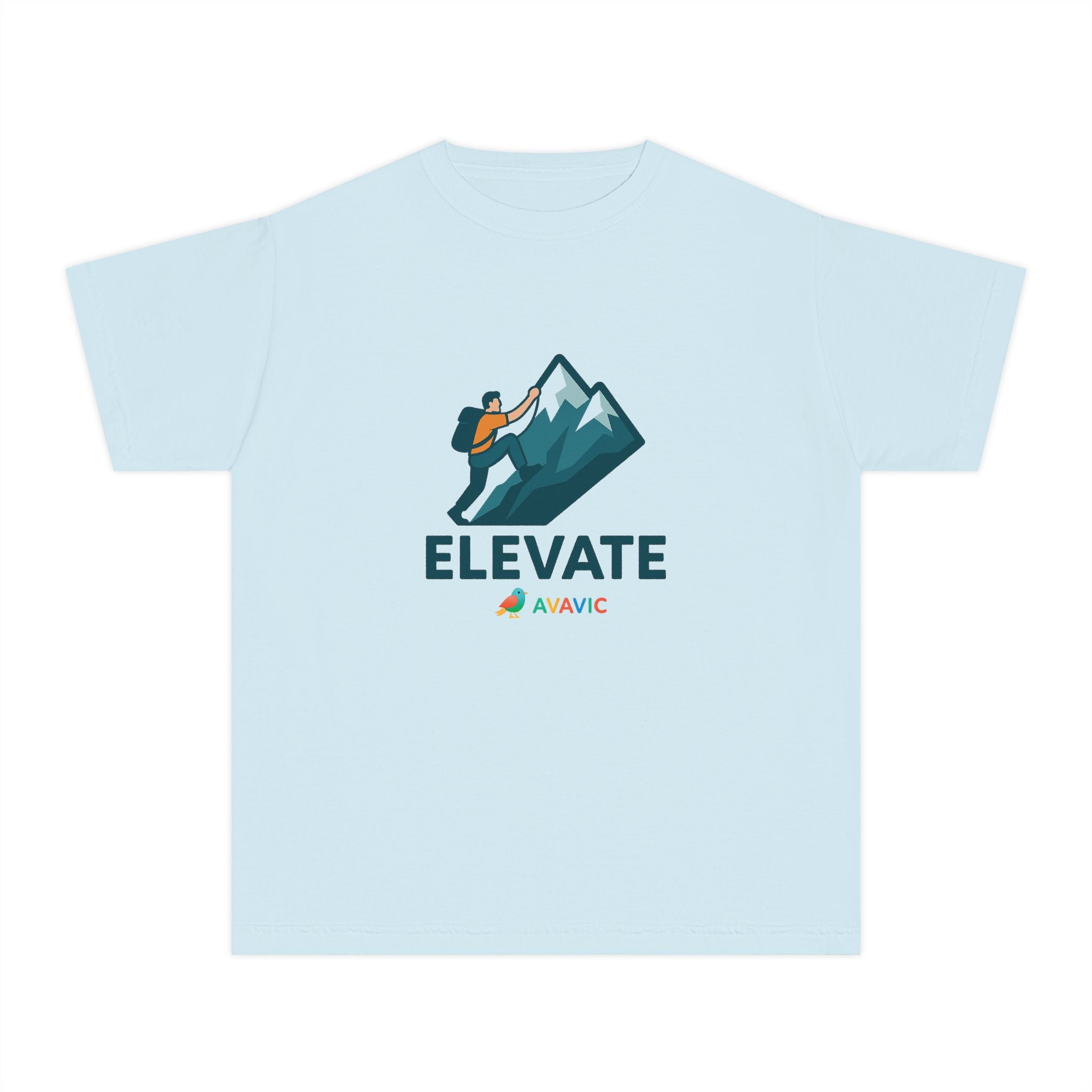 Elevate Kids T‑Shirt – Youth Mountain Climber Graphic Tee