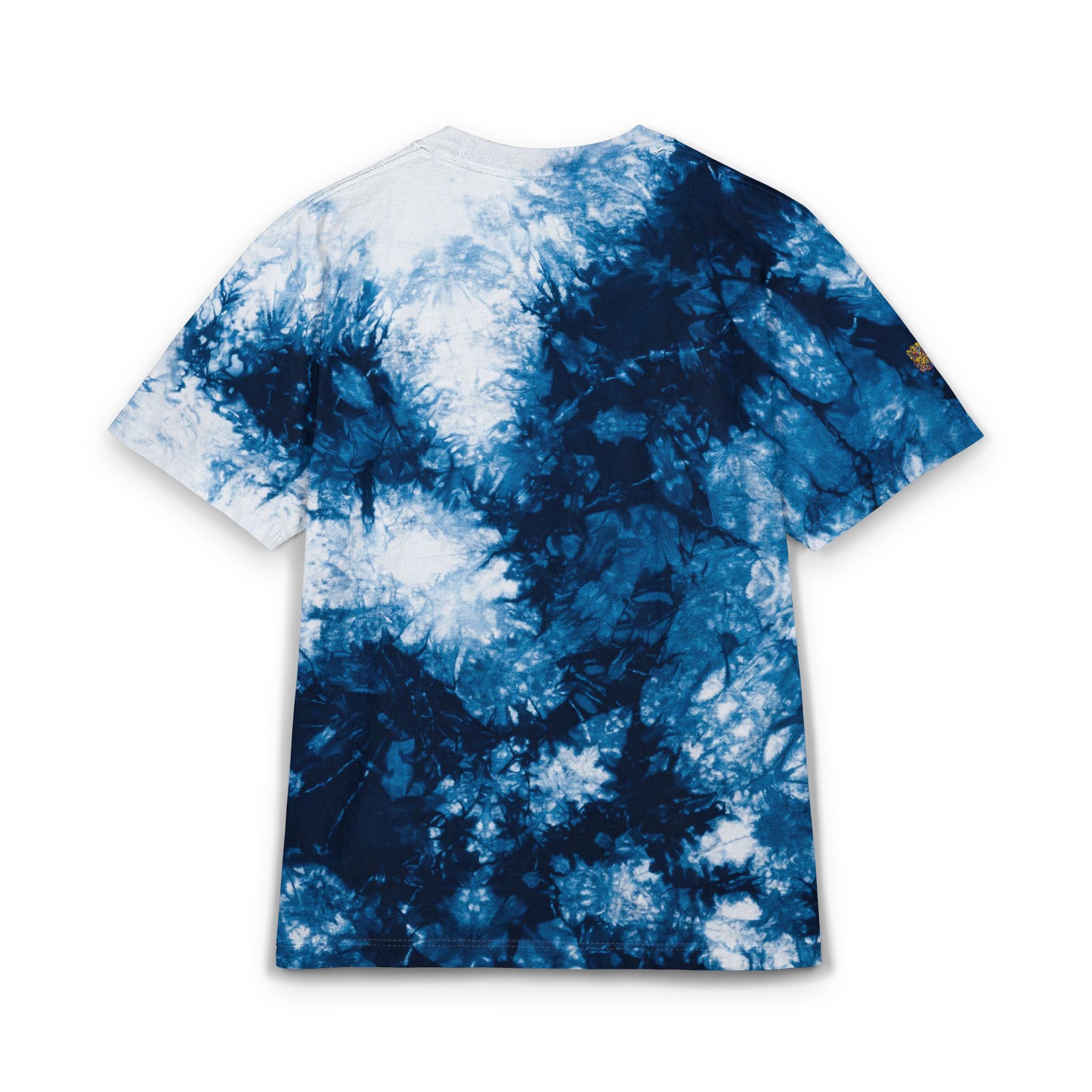 Tie-Dye Spiral Oversized Tee with Embroidered Pocket