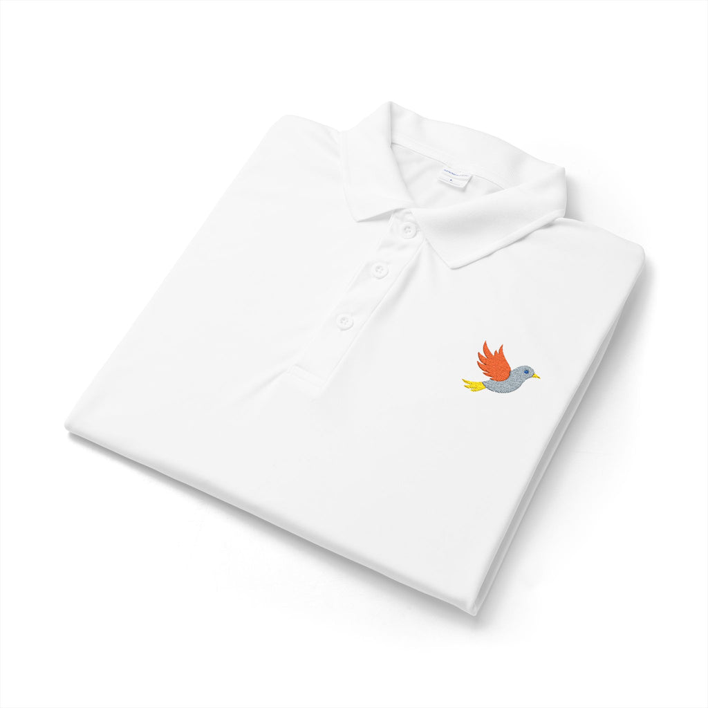 Embroidered Flying Robin Polo Shirt — Lightweight Performance Golf & Work Shirt