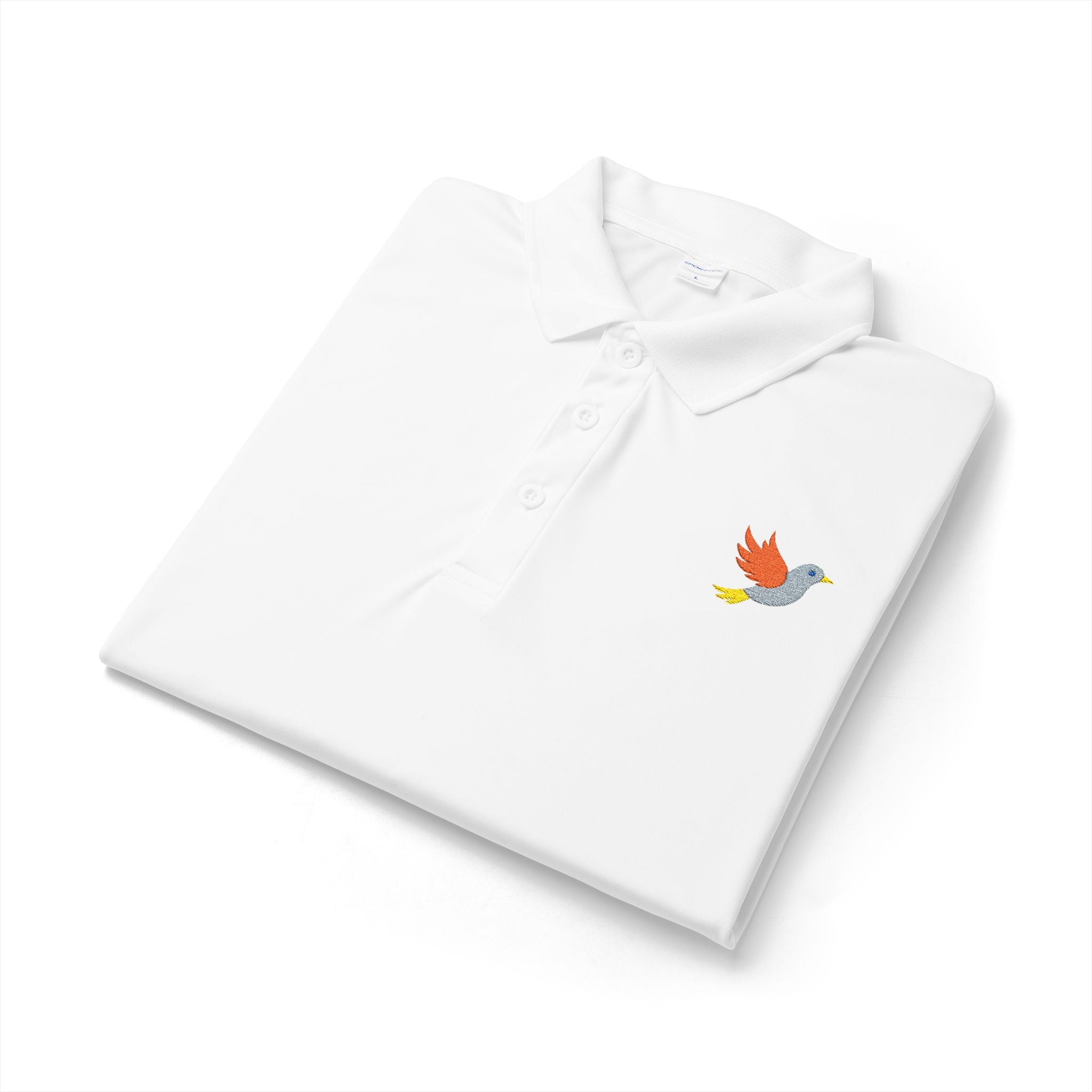 Embroidered Flying Robin Polo Shirt — Lightweight Performance Golf & Work Shirt