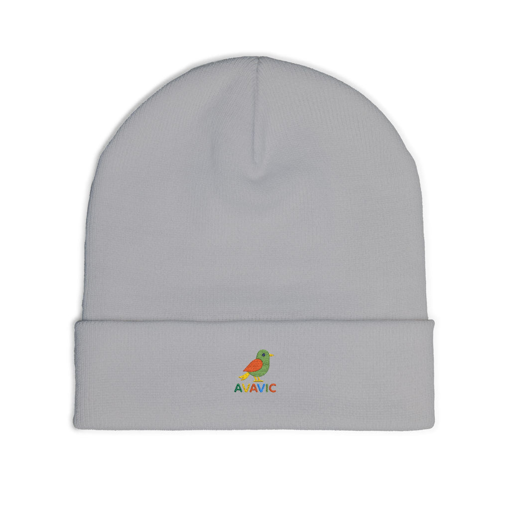 Embroidered Colorful Bird Knit Beanie — NAWIC Logo Patch