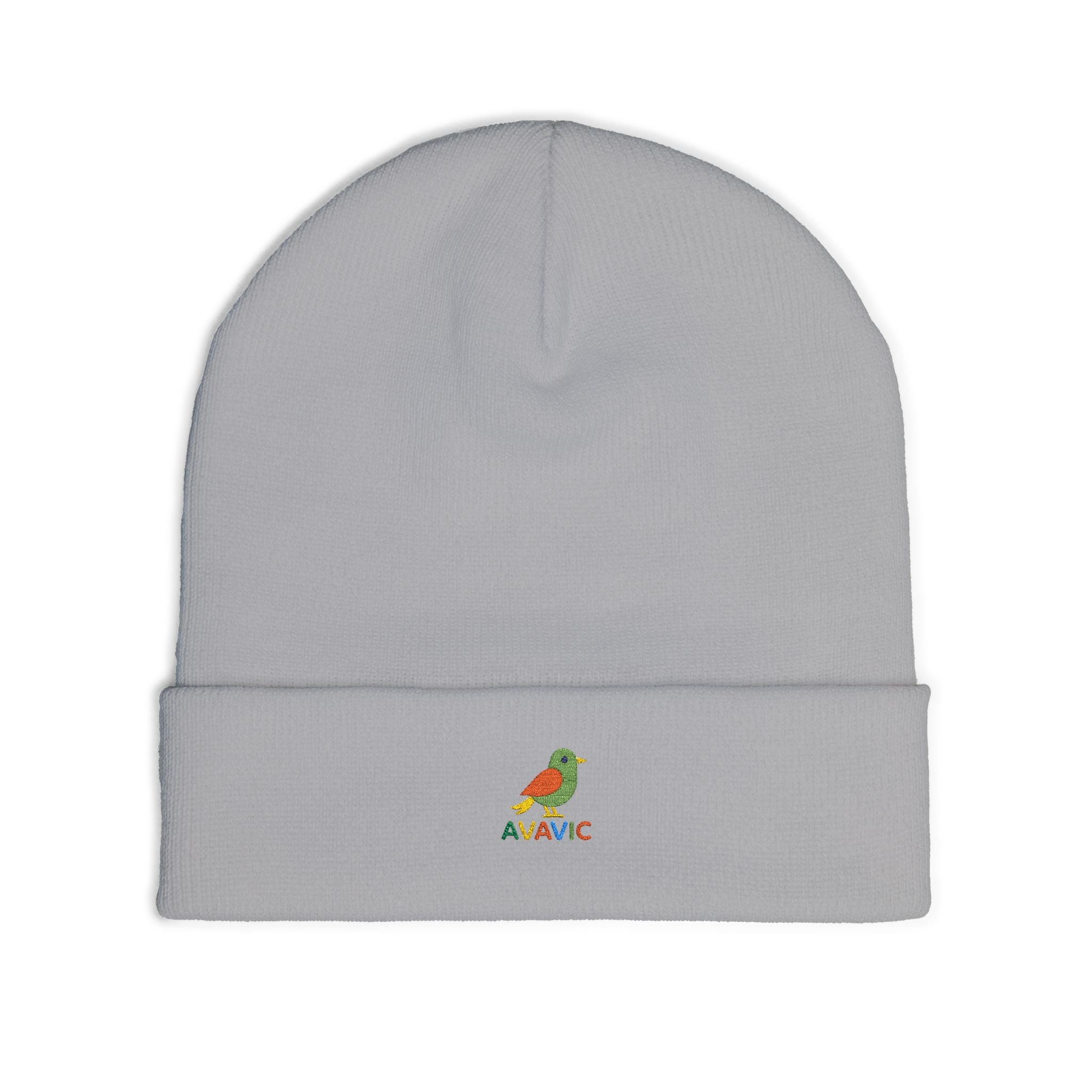 Embroidered Colorful Bird Knit Beanie — NAWIC Logo Patch